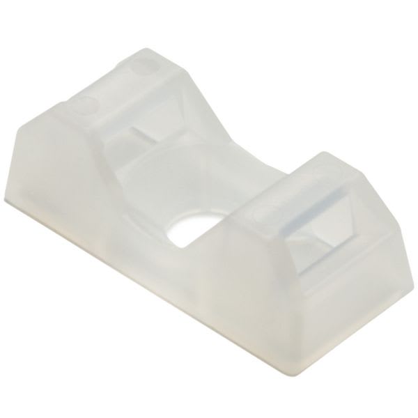 Hellermanntyton - Embase à visser 21x9.5 mm avec trou central Ø 4.5 mm en PA66 naturel - CTQM5