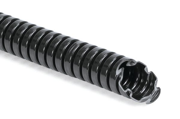 Hellermanntyton - Gaine annelée HG-FR, Ø nominal 28, polyamide 6 (PA6-FR), noir, rouleau de 50m
