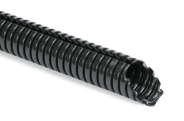 Hellermanntyton - Gaine annelée HG-ELWS, Ø nominal 20, polyamide 6 (PA6), noir, rouleau de 50m