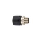 Hellermanntyton - Raccord droit HG-SM, Ø nominal 13, PG9, PA66/Laiton nickelé, noir, sachet 10 pcs