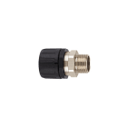 Hellermanntyton - Raccord droit HG-SM, Ø nominal 16, M20, PA66/Laiton nickelé, noir, sachet 10 pcs
