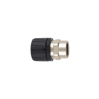 Hellermanntyton - Raccord droit HG-SF, Ø nominal 16, PG16, PA66/Laiton nickelé, noir,sachet 10 pcs