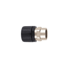 Hellermanntyton - Raccord droit HG-SF, Ø nominal 21, M20, PA66/Laiton nickelé, noir, sachet 10 pcs