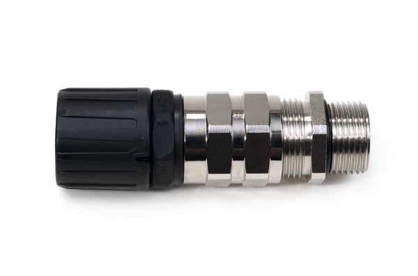 Hellermanntyton - Presse-étoupe HG-SCG, Ø nominal 28, M25, PA66/Laiton nickelé, noir,sachet 10 pcs