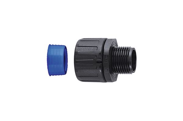 Hellermanntyton - Raccord droit HGL-S, Ø nominal 42, PG36, PA66, joint et rondelle, sachet 2 pcs
