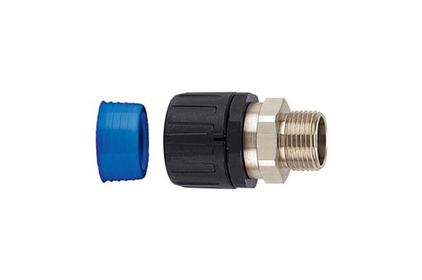 Hellermanntyton - Raccord droit HGL-SM, Ø nominal 42, M40, PA66, joint élastomère, sachet 2 pcs