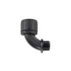 Hellermanntyton - Raccord coudé 90° HG-90, Ø nominal 13, PG9, PA66, noir, sachet 10 pcs