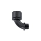 Hellermanntyton - Raccord coudé 90° HG-90, Ø nominal 13, PG9, PA66, noir, sachet 10 pcs
