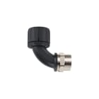 Hellermanntyton - Raccord coudé 90° HG-90F, Ø nominal 16, M16, PA66, noir, sachet 10 pcs