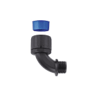 Hellermanntyton - Raccord coudé 90° HGL-90, Ø nominal 34, PG29, PA66, noir, sachet 10 pcs