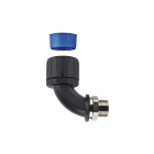 Hellermanntyton - Raccord coudé 90° HGL-90M, Ø nominal 21, PG13, PA66, noir, sachet 10 pcs