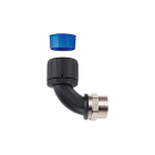 Hellermanntyton - Raccord coudé 90° HGL-90F, Ø nominal 28, PG21, PA66, noir, sachet 10 pcs