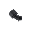 Hellermanntyton - Raccord coudé 45° HG-45, Ø nominal 28, M25, PA66, noir, sachet 10 pcs