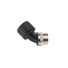 Hellermanntyton - Raccord coudé 45° HG-45F, Ø nominal 28, M25, PA66, noir, sachet 10 pcs