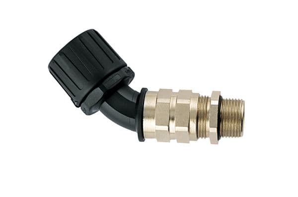 Hellermanntyton - Presse-étoupe coudé 45° HG-45CG,Ø nominal 28, M25, PA66, noir, sachet 10 pcs