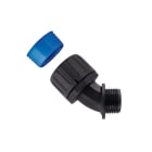 Hellermanntyton - Raccord coudé 45° HGL-45, Ø nominal 21, PG16, PA66, noir, sachet 10 pcs