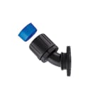 Hellermanntyton - Raccord coudé 45° HGL-45FL, Ø nominal 42, PA66, noir, sachet 2 pcs