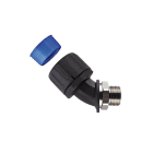 Hellermanntyton - Raccord coudé 45° HGL-45M, Ø nominal 21, M20, PA66, noir, sachet 10 pcs