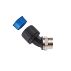 Hellermanntyton - Raccord coudé 45° HGL-45F, Ø nominal 28, PG21, PA66, noir, sachet 10 pcs