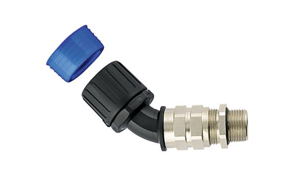 Hellermanntyton - Presse-étoupe coudé 45° HGL-45CG,Ø nominal 16, M20, PA66, noir, sachet 10 pcs
