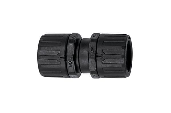 Hellermanntyton - Coupleur HG28-HG28, Ø nominal 28, PA66, noir, sachet 10 pièces