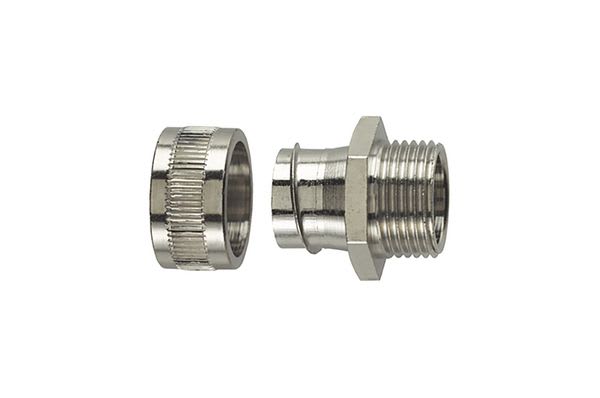 Hellermanntyton - Raccord pour gaines métalliques SSC-FM, Ø nominal 25, M25, SS316, sachet 1 pc