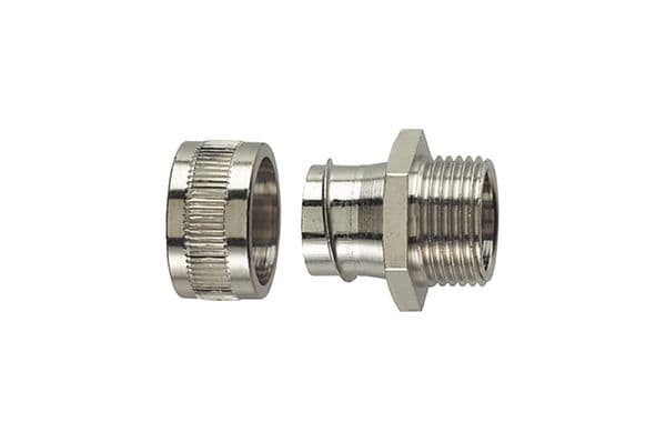 Hellermanntyton - Raccord pour gaines métalliques SC-FM, Ø nominal 12, PG7, NPB, sachet 10 pcs