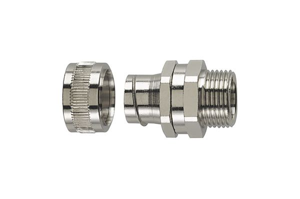 Hellermanntyton - Raccord pour gaines métalliques SSC-SM, Ø nominal 25, M25, SS316, sachet 1 pc