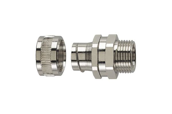 Hellermanntyton - Raccord pour gaines métalliques SSC-SM, Ø nominal 20, M20, SS316, sachet 1 pc