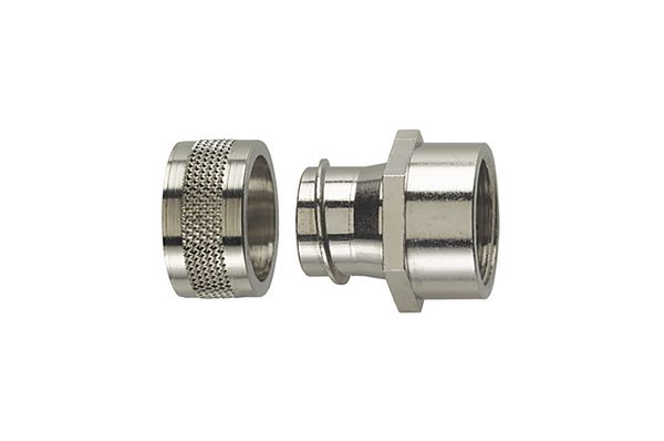 Hellermanntyton - Raccord pour gaines métalliques SC-FF, Ø nominal 32, M32, NPB, sachet 2 pcs
