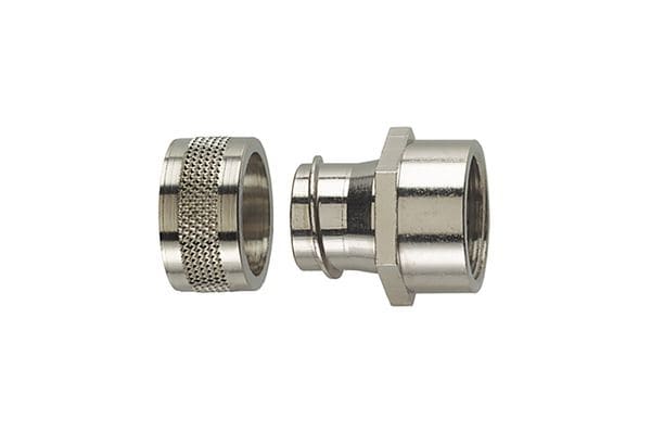 Hellermanntyton - Raccord pour gaines métalliques SC-FF, Ø nominal 25, M25, NPB, sachet 10 pcs