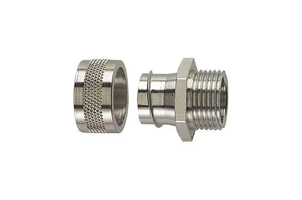 Hellermanntyton - Raccord pour gaines métalliques PCS-FM, Ø nominal 20, M20, NPB, sachet 10 pcs