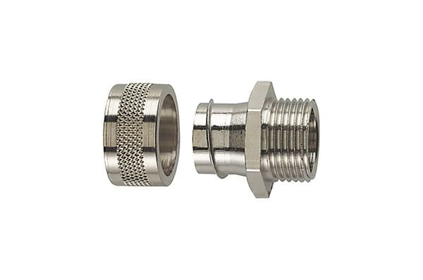 Hellermanntyton - Raccord pour gaines métalliques PCS-FM, Ø nominal 50, PG42, NPB, sachet 1 pc