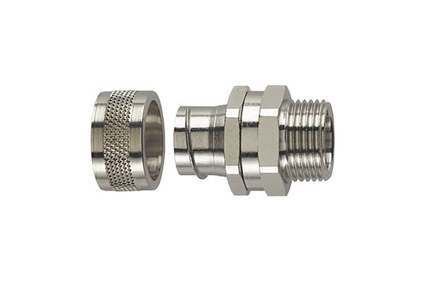 Hellermanntyton - Raccord pour gaines métalliques PCS-SM, Ø nominal 40, M40, NPB, sachet 2 pcs