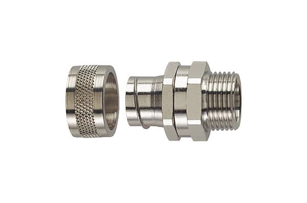 Hellermanntyton - Raccord pour gaines métalliques PCS-SM, Ø nominal 25, PG21, NPB, sachet 10 pcs