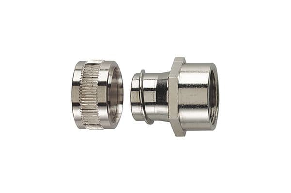 Hellermanntyton - Raccord pour gaines métalliques PCS-FF, Ø nominal 25, M25, NPB, sachet 10 pcs