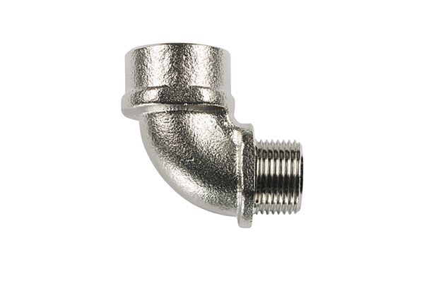 Hellermanntyton - Coupleur coudé 90° A90FM, M20, NPB, métal, sachet 10 pièces