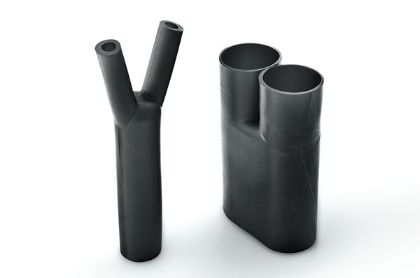 Hellermanntyton - Embout thermo 2 sorties , Ø entrée/sortie 20/9.4  / 12.5 /3.8 mm