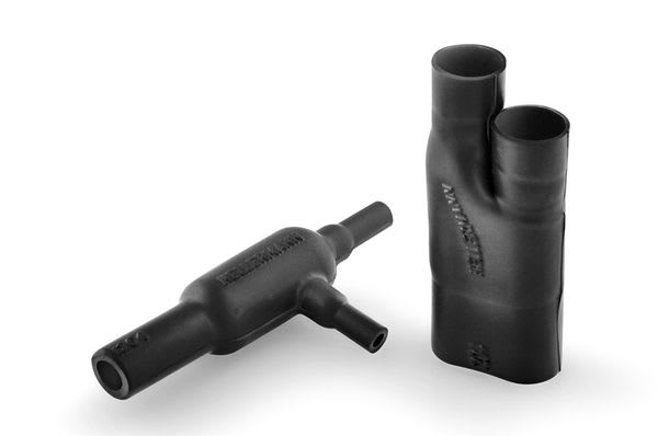 Hellermanntyton - Pièce thermo en Tavec adhésif , Ø entrée/sortie 13/7.5 / 6.5 /4mm