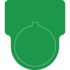 Hellermanntyton - Etiquette épaisse NPLH31X38GN, transfert thermique, vert, taille 30,4 x 38,1 mm