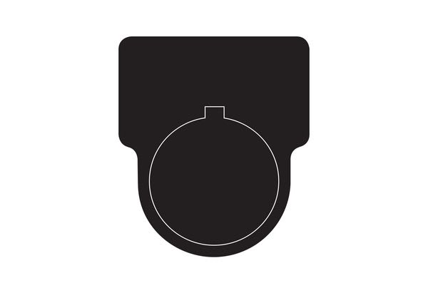 Hellermanntyton - Etiquettes épaisses NPLH46X46BK, transfert thermique, noir, taille 45,7x45,7 mm