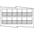 Hellermanntyton - Etiquettes auto-protégées TAG26T6-100B, 10000pcs, transfert thermique, blanc