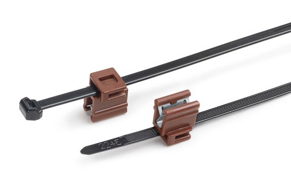 Hellermanntyton - Lanière de fixation pour bord de tôle 200 x 4.6 mm en PA66W noir - T50ROSEC4B