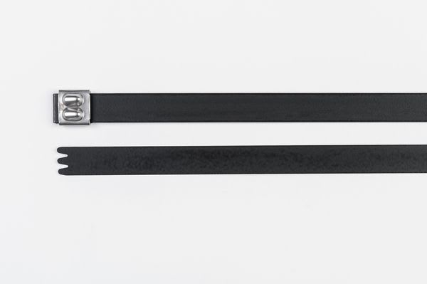 Hellermanntyton - Collier métallique recouvert1245x12.3 mm en Inox 316 noir - MBT49XHDFC