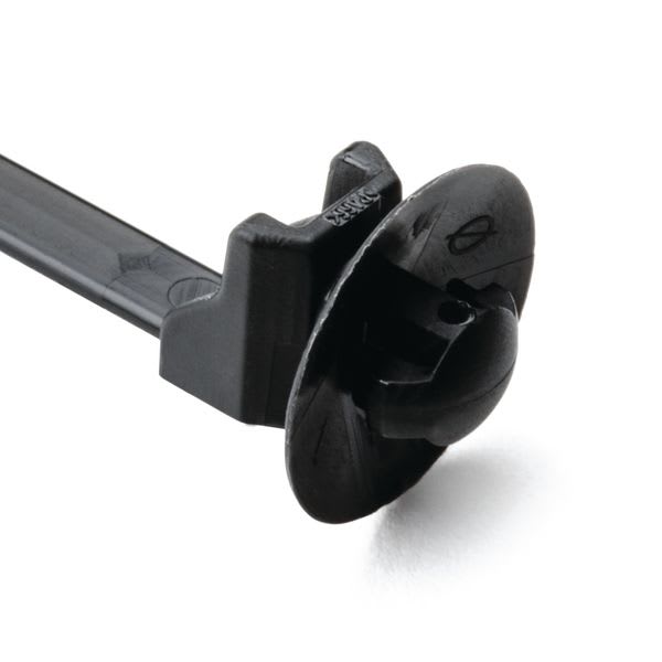 Hellermanntyton - Lanière à pied ancre 156x4.6mm Ø 5.2 à 5.6 mm en PA66HS noir - T50SOSKSFT5.4