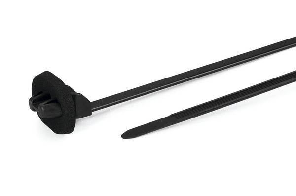 Hellermanntyton - Lanière à pied ancre 158x5.5mm trou oblong en PA66HS noir - T60SOSSFT62x122EMD
