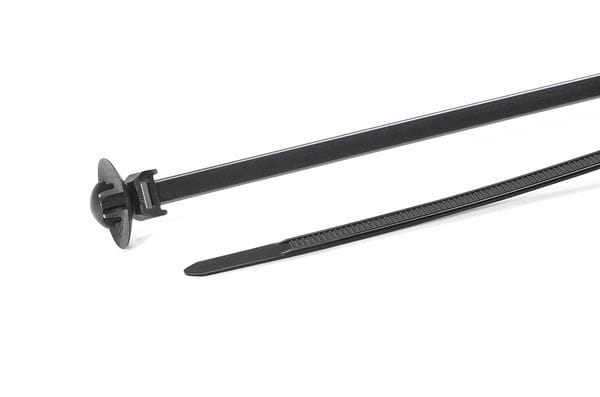 Hellermanntyton - Lanière à pied ancre 156x4.6mm Ø 6.3 à 6.7 mm en PA66HS noir - T50SOSKSFT65E