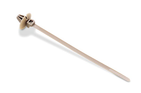 Hellermanntyton - Lanière à pied ancre 113x3.4mm Ø 6.3 à 6.7 mm en PEEK beige - PT2ASFT6.5