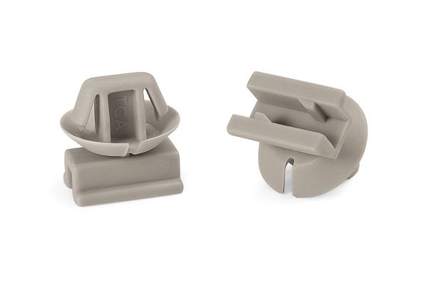 Hellermanntyton - Clip pour connecteur à pied ancre oblong trou 7x12 mm en PA66HIRHS Gris - CCSFT7