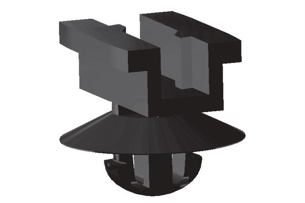 Hellermanntyton - Clip pour connecteur trou de Ø 6.3 à 6.7 mm en PA66HIRHS Noir - CCPAEKSFT6.5